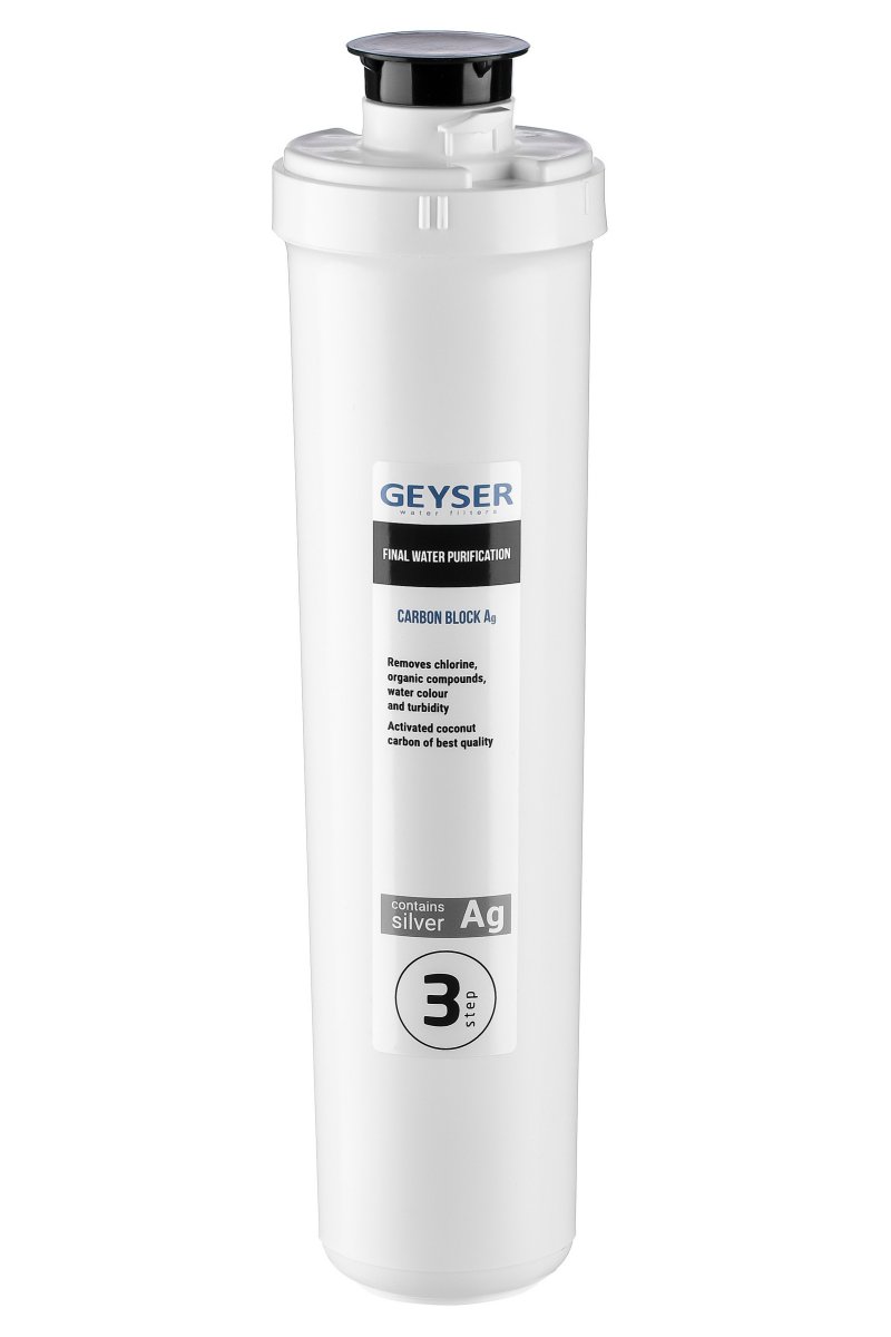 Сменный фильтрующий элемент Гейзер Карбон Блок Ag Смарт (30645)